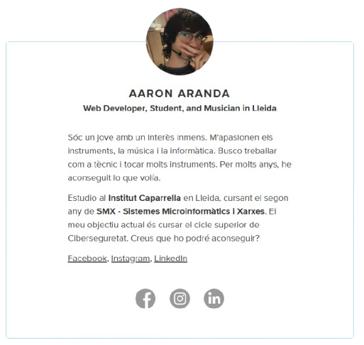 Descripció de la imatge 'About Me'